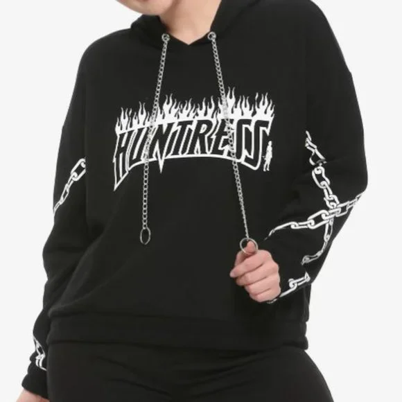 2/$15 Birds of Prey Huntress semi crop hoodie - Picture 2 of 4